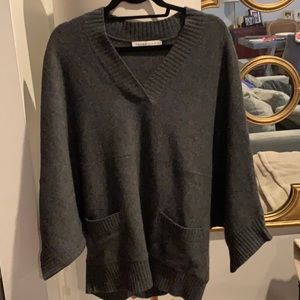 Grey wool sweater.